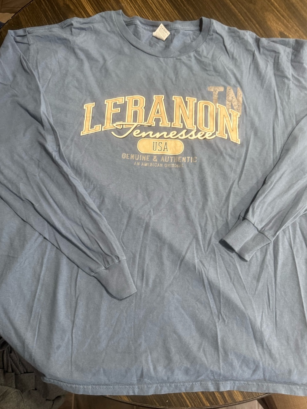 Lebanon Tennessee USA Long Sleeve Graphic Shirt - Light Blue size XL